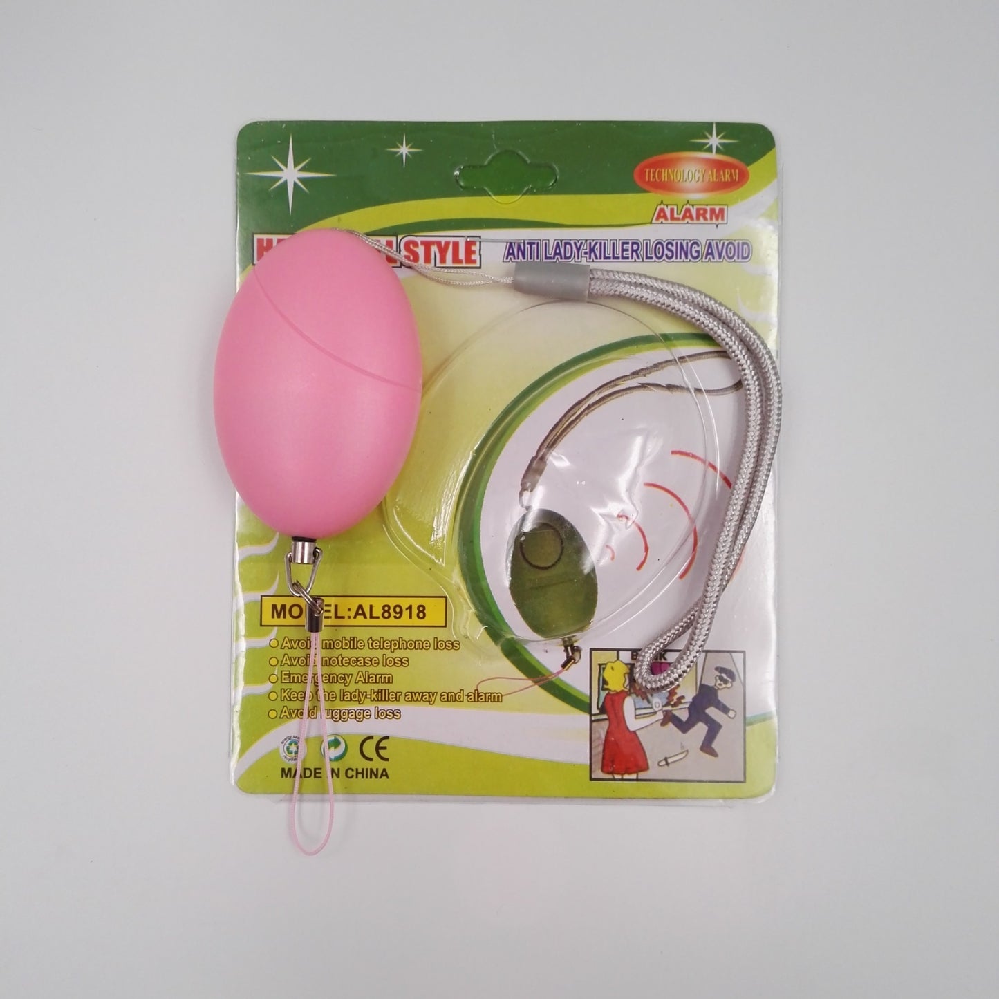 Oval alarm female self-defense female anti-tracking alarm