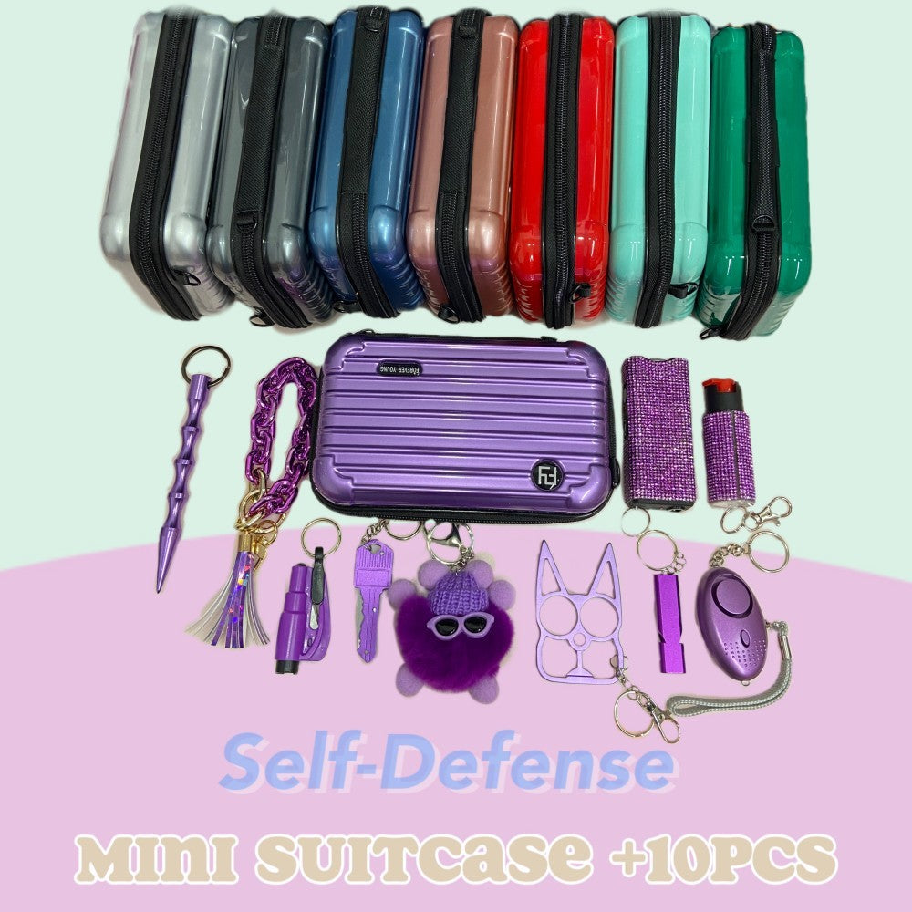 Classic Self-defense Keychain With Portable Mini Suitcase